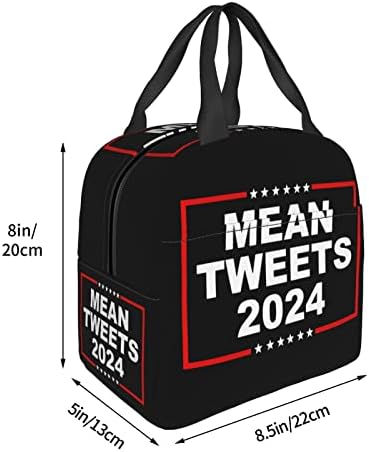 Изборите За SwpWab Значат Твитови 2024 Пренослива Фолија За Повеќекратна Употреба Задебелена Изолирана Бенто Торба И За Мажи И За