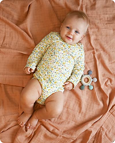 Мама Beebi Swaddle Clain, меки свиленкаста муслин, ќебиња, дишење и бебешки ќебиња за бебиња за момчиња и девојчиња, 47 x 47 инчи, 47 x 47 инчи