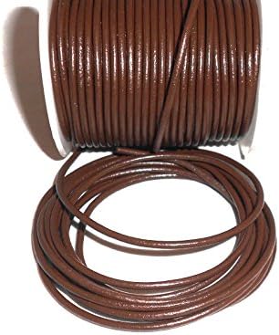 Cords Craft® | 1,5 мм тркалезна кожа кабел за накит што прави нараквици ѓердани ѓердани кучиња јака мониста работа DIY занает | Ролна