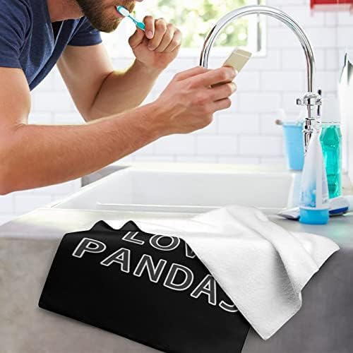 Чувајте мирни loveубовни панди за рачни крпи за лице за миење на телото меки меки за миење садови со слатки печатени за кујна за кујна