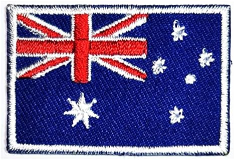 Кленплус 3 парчиња. 1. 1Х1, 6 ИНЧИ. Мини Австралија Знаме Везени Лепенка Железо На Шие На Националниот Амблем Печ Плоштад Форма Знаме Земја Закрпи