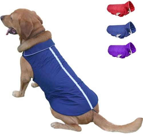 Зимски палто Доглеј куче, топла кучиња јакна водоотпорна облека за ветерници за кучиња, лесен палто за миленичиња за дишење со рефлексивна