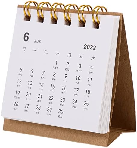Календар на мини биро за Стобок 2023 Дневен распоред Дебела хартија Твон-жица за врзување мини месечен календар за десктоп за планирање Организирање