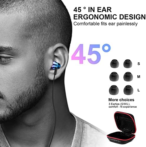 USB C слушалки, Titacute Wired Earbuds за Samsung A53 S22 S21 S20 Fe Galaxy Z Flip Fold 4 Врвови за откажување на бучава од типот Ц со микрофон