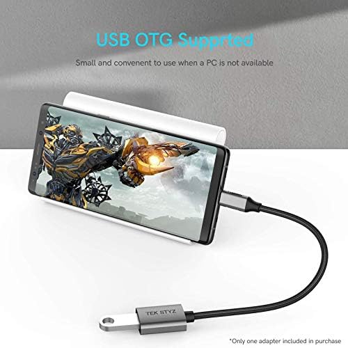 TEK Styz USB-C USB 3.0 адаптер компатибилен со Motorola Moto G7 Play OTG Type-C/PD машки USB 3.0 женски конвертор.
