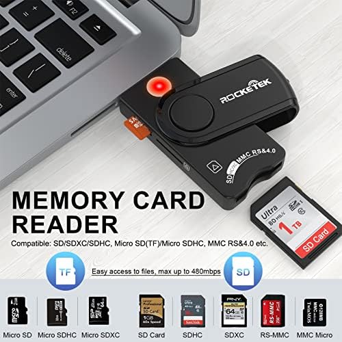 USB Мулти Читач на картички, 4 во 1 Мемориската Картичка Читач за SD SDXC SDHC Micro SD Micro SDXC Микро SDHC MMC MS UHS-1 SIM, одделот