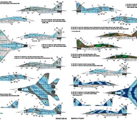 FOXBOT 72-061-1/72 Украински Фулкруми: MIG-29 Scale Decal