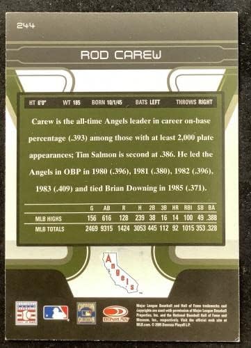Род Карв потпиша 2005 година Донрус 244 Бејзбол картички Ангели Близнаци Автограм HOF TPG - Бејзбол плоча со автограмирани картички