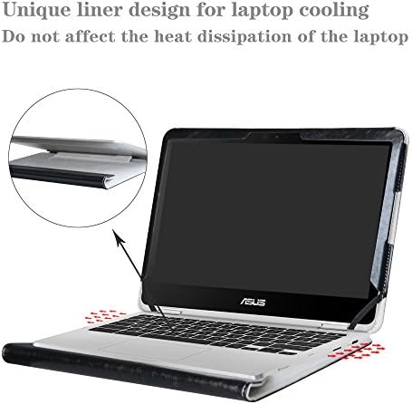 Заштитени куќи за заштита на алапмк за 12,5 Asus Chromebook Flip C302CA лаптоп, црна