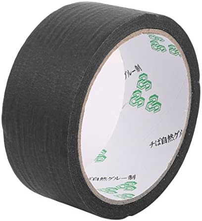 AEXIT Crepe Paper Electric Epeription Black Easy Leaders Maxaters Маскирање лента 22 yds должина x 1,4 ширина