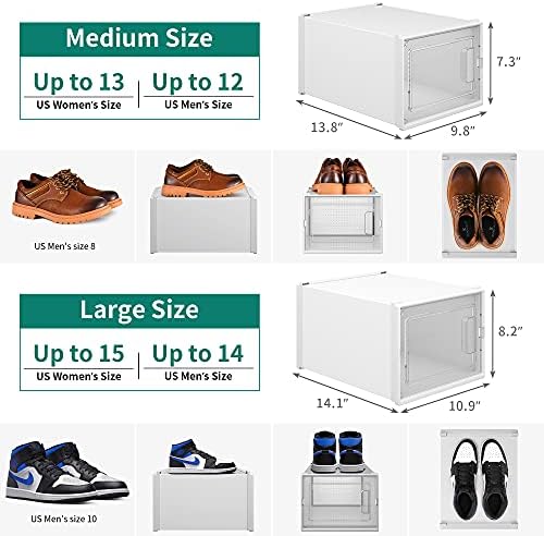 Кутија ЗА Складирање Чевли YITAHOME XL, Организатори За Складирање Чевли Со 18 ПАРЧИЊА, Кутии За Складирање На Чевли Што Може Да Се Складираат