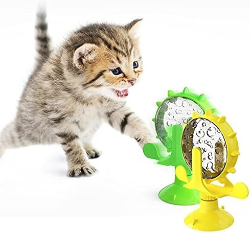 Oyalma 360 ° Смешно ротирање на вртење ветерница задевање мачка милениче само-лекување олеснување на протекување на храна 2021-17231