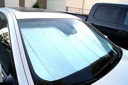 TuningPros SS-125 Custom Fit Car Car Whindshield Sun Shade Protector, Sunshade Visor Silver & Grey 1-PC сет компатибилен со 2013-2017 Honda Accord Sedan 4 врата
