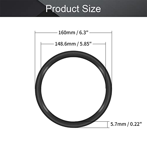 Othmro нитрилна гума O-прстени 320мм OD 308,6 mm ID 5,7 mm ширина, метрички запечатување заптивка, пакет од 10