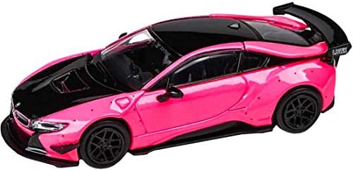 I8 Liberty Walk Hot Hot Pink и Black 1/64 Diecast Model Car By Paragon PA-55150