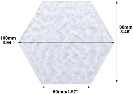Risbay 1pc 100mmx88mm транспарентен хексагон акрилна плоча за накит