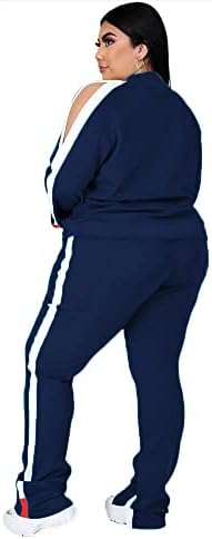 Fcutel Sweatsuits За Жени Cuasal Плус Големина Патент Лента Јакни Долги Панталони Тренерки Сетови Џогирање Костум