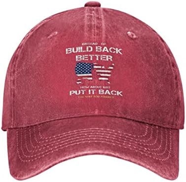 Капа наместо да се изградиш подобро, како само да ја ставиме на задната капа за жени бејзбол капи смешна капа