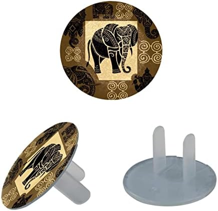 Електричен излез опфаќа 12 пакувања, пластични приклучоци опфаќа безбедносни капачиња за заштитник на штекерот - Арт Силуета на слон