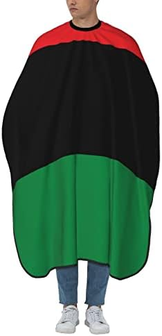 Афро американско знаме Пан-африкански знамиња Барбер Кејп Професионален водоотпорен фризер Кејп Покрив Анти-Статички фризура Кејп Шампон-докажан