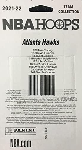 Атланта Хокс 2021 2022 Обрачи Фабрички Запечатен Тимски Сет Со Дебитантски Картички На Џејлен Џонсон И Шариф Купер