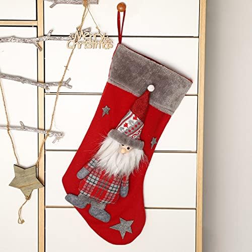 Божиќни чорапи Божиќни украси Дедо Мраз подароци бонбони чорапи торби за подароци сцена виси украси кристални украси за забава