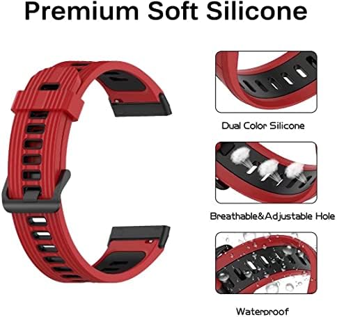 Silicone Sport Band компатибилен за Fitbit Versa 4/Versa 3/Fitbit Sense/Sense 2 Smartwatch Smartwatch Dishable Reckband Recement
