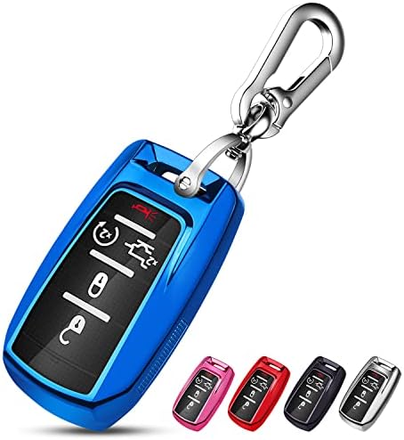 QBUC за капакот на FOB на тастатурата со тастатура со клуч за клучеви со меки TPU клуч, компатибилен со 2019 2020 2021 2021 2022 Dodge RAM 1500