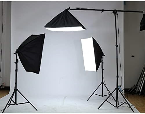 ЛАМН Фотографија Осветлување Комплет Вклучувајќи 2х2м Фото Позадина Муслин Позадини &засилувач; Софтбокс &засилувач; Светлина Штанд &засилувач;Преносни