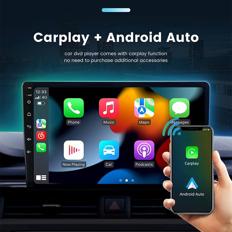 Андроид 10 Автомобил Радио Стерео За Toyota Highlander 2014-2019, Biorunn 10.1 инчен GPS Navi Окта Основни Гласовна Контрола Carplay