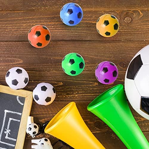 Plieay 24pcs 6 Боја Фудбал Жив Топки За Деца Партија Фаворизира, 27mm Гумени Спортски Отскокнување Топки Најголемиот Дел За