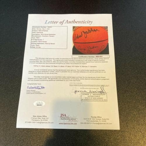 Карем Абдул -abабар Georgeорџ Микан НБА Хоф Велики потпиша кошарка со ЈСА Коа - автограмирани кошарка