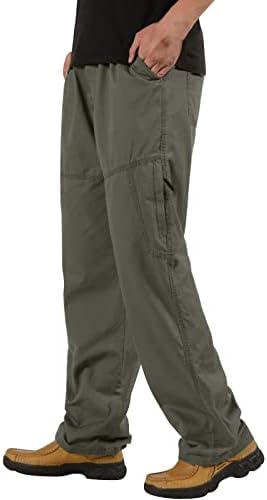 Miashui со големина 50 панталони за мажи машка модна лабава лабава памук плус големина џеб чипка до еластични панталони за половината