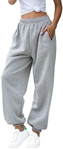 Ашер мода активен џогер со џогер со високи половини џогер, баги дневни јога панталони спортски со џебови