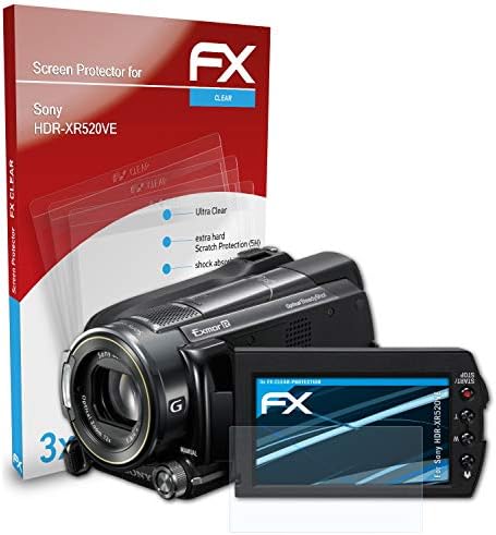 Филм за заштита на екранот Atfolix компатибилен со Sony HDR-XR520Ve Ecter Заштитник на екранот, ултра-чист FX заштитен филм