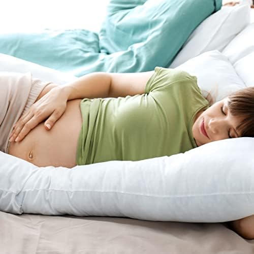 Перница за бременост, перница за породилно тело со контурирана форма во форма со Bluestone, поддршка за грб 60 x 35 x 7 “