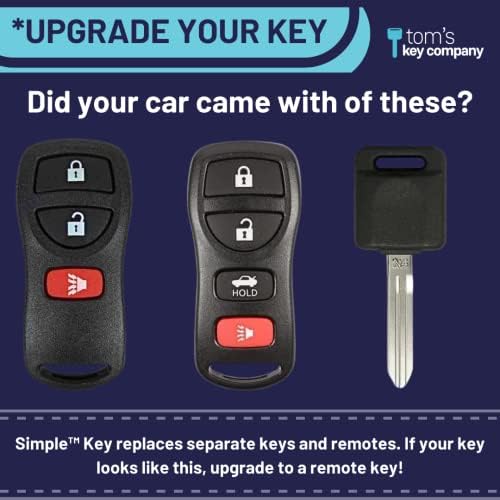 Едноставен пакет за програми за клучеви со два копчиња со 3 копчиња - дизајниран за Nissan возила: клуч за програма сами