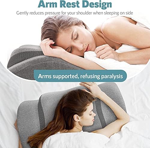 Меморија за меморија за меморија за пена цврста перница на цервикална перница ергономска креветска перница за болка во вратот и рамото со дизајн