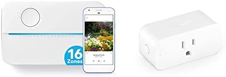 Контролер на Smart Sprinkler Rachio 3, 16 Zone 3rd Generation, Alexa и Apple HomeKit & Smart Plug, компатибилен со Alexa - Сертифициран за Humans уред