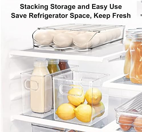 Држач за јајца за фрижидер, голем капацитет сад со јајца за фрижидер, чиста кутија за складирање на јајце за фрижидер со капак,