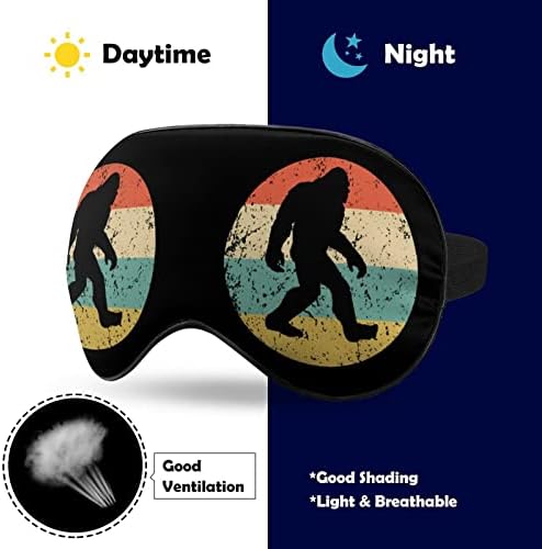 Ретро -ретро сасквач за спиење маска за очи за очи со прилагодлива лента за слепите за патувања за авиони