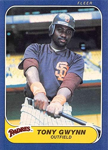 1986 Флеер Бејзбол 323 Тони Гвин Сан Диего Падрес Официјална картичка за тргување со МЛБ