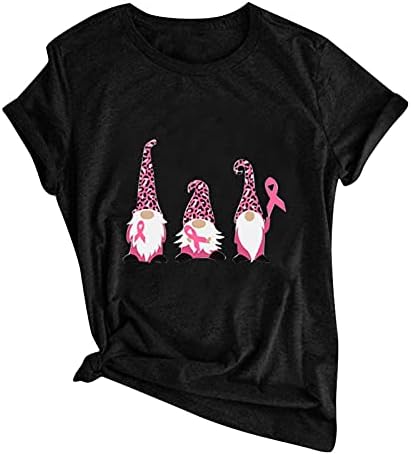 Графички маички за жени 2023 маици обични gnome Топ кошула краток ракав o вратот мода лабава мека удобна