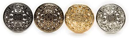 N/A 5 парчиња шупливи врежани метални копчиња за шиење за шиење за џемпери за јакна занаетчиски занаети