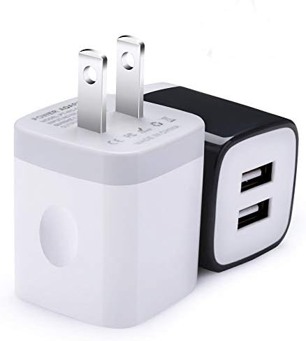 USB Wallиден полнач, Sicodo 2-Pack Universal 2.1A Home Travel Brapting Wall Sharger Cubes компатибилни со iPhone 14,13,12, SE,
