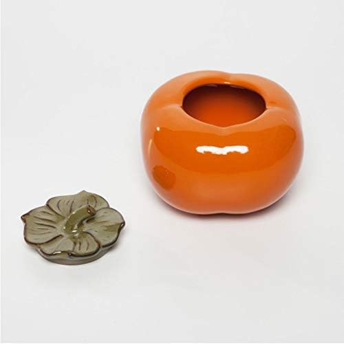 Ештрај портокалова керамика мала пепел со покритие со покритие на отворено затворен канцелариски десктоп декорација Имитација на подарок