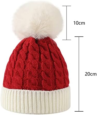 Мажи и жени надворешна цврста боја Божиќна плетена памучна капа за сончање на сончање топло плетени капи за жени најголемиот дел