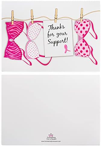 Прибирање финансиски средства за причина за рак на дојка за рак на дојка розова лента со картички - карцином на дојка ви благодарам картички