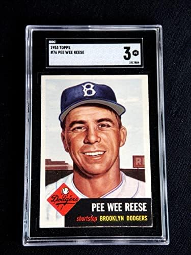 Pee Wee Reese 1953 Topps Бејзбол картичка 76 SGC 3 Многу добро силно за оценката! - Плочани бејзбол картички