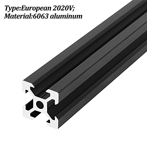 4PCS 800мм 2020 V Европски стандарден анодизиран црн алуминиумски профил Екструзија Линеарна железница за 3Д печатач и ЦПУ машина